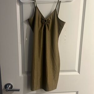 green/gold dress
